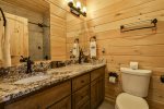 Master bath with Jack & Jill sink with shower/tub combo